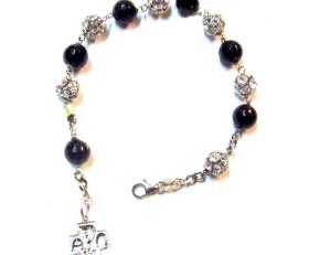 Bracciale Rosario Onice e Swarowsky