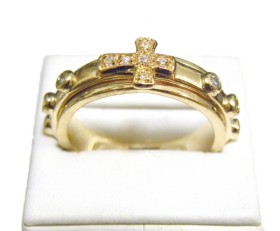 Anello Rosario Girevole Zirconi